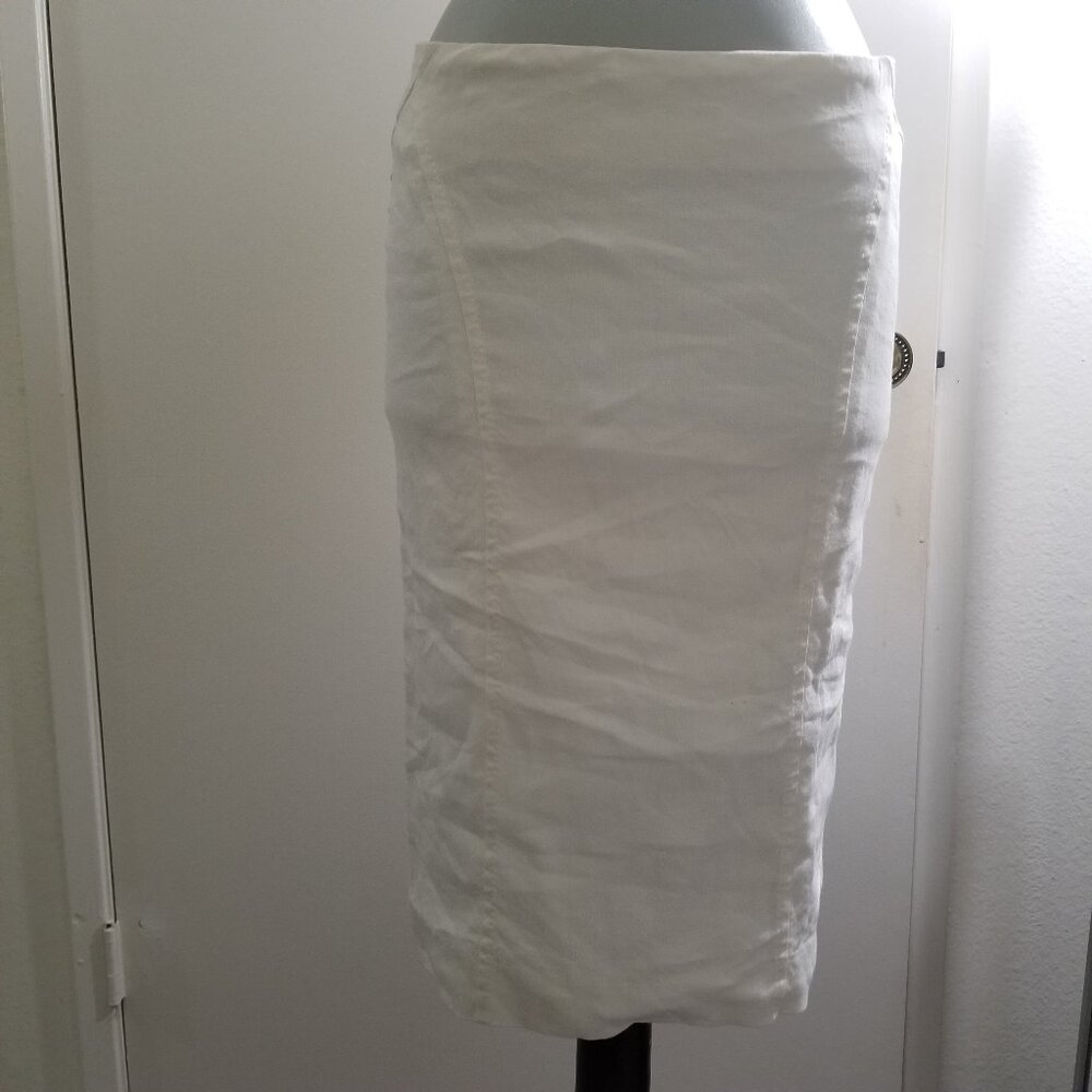 Bebe Brand Pencil Skirt White, Size 2